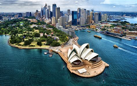 australia royal botanic gardens ferry city sydney opera house