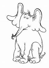 Horton Seuss Hears Colouring sketch template