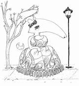Coloring Surrealism Surreal Pop Designlooter Anteater Adults Spring Dress Girl sketch template