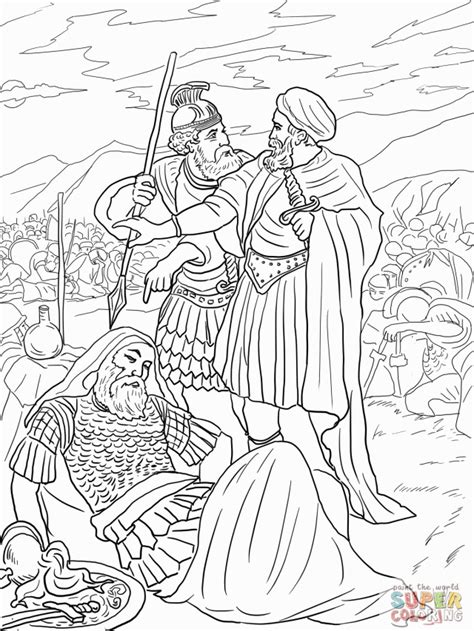 king saul coloring pages