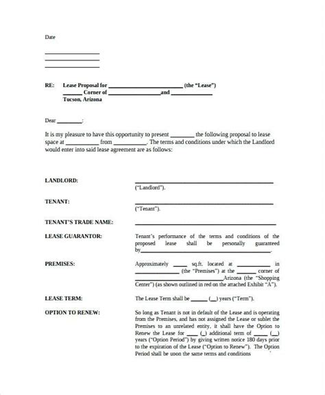 lease proposal examples   apple pages examples  business lease proposal