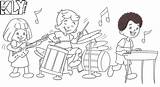 Orquesta Infantis Ausmalbilder Kinder Singende Música Crianças Musico Bandas sketch template