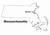 Massachusetts Coloring Map sketch template