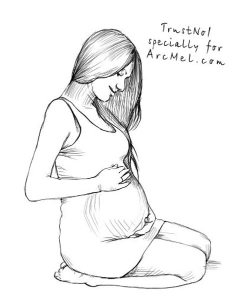 pregnant woman photo drawing drawing skill
