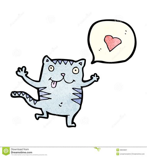Crazy Cat In Love Cartoon Stock Vector Illustration Of