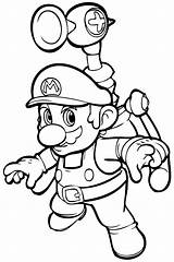 Mario Games Coloring Bros Coloriage Kb sketch template