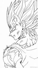Vegeta Majin Lineart Bk Dragon Goku sketch template