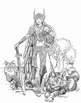 Coloring Norse Goddess Mythology Freyja Gods Pages Drawing Goddesses Viking Freya Warrior Printable Mygodpictures Drawings Search God Tattoo Adult Pagan sketch template