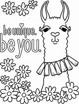 Coloring Pages Lama Llama Kids Popular sketch template