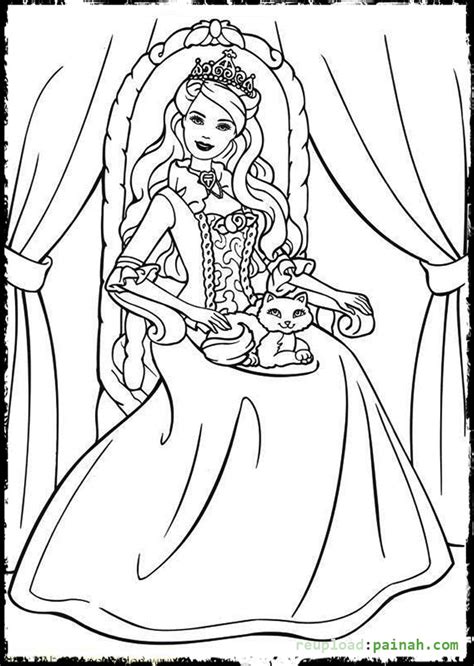 gambar beautiful tiara coloring page girls printable  princess