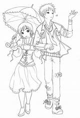 Coloring Anime Pages Couple Cute Boys Print Boy Printable Couples Colouring Color Chibi Girls Cartoon Book Coloringtop Manga Drawing Awesome sketch template