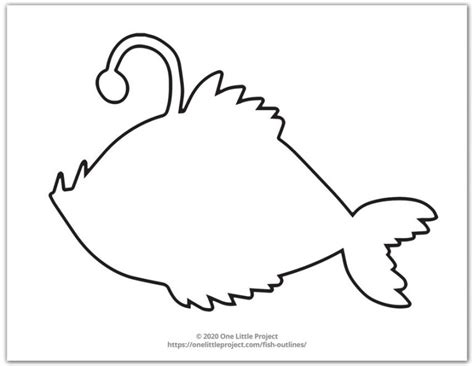 printable fish outline pages fish templates   project