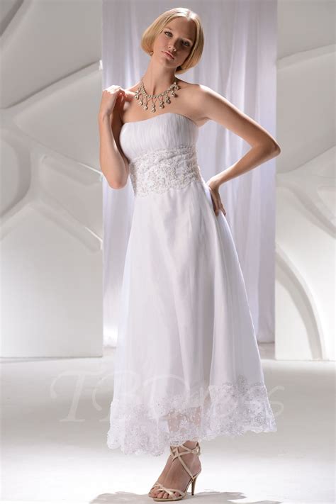 princess strapless ankle length wedding dress ankle length wedding dress applique