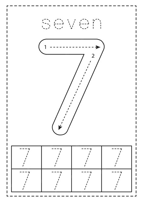premium vector tracing number  preschool worksheet black  white