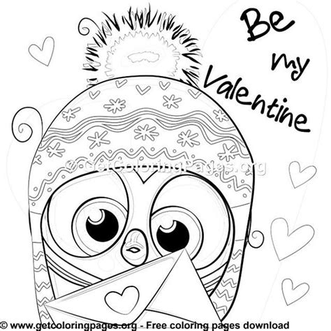 coloring pages owl coloring pages valentine coloring pages