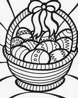 Basket Easter Coloring Pages Template sketch template