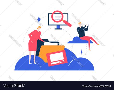 search concept flat design style colorful vector image