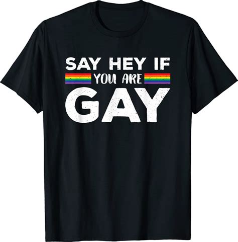 funny say hey if you are gay youre lgbt supporter outfit