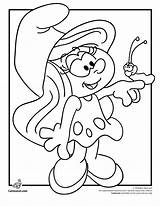 Coloring Pages Smurfs Cartoon Smurf Colouring Baby sketch template