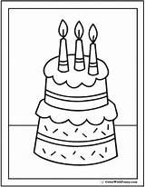 Cake Birthday Coloring Pages Printable Boys Drawing Pdf Dinosaur Third Color Print Template Printables Hat Candle Dog Card Getcolorings Getdrawings sketch template