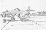 Coloring Fighter Pages War Ii Planes Jet Filminspector German Interceptor Messerschmitt sketch template