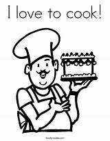 Coloring Baker Chef Cook Pages Cooking Clipart Cake Print Outline Printables Twistynoodle Built California Usa Favorites Login Add Noodle sketch template