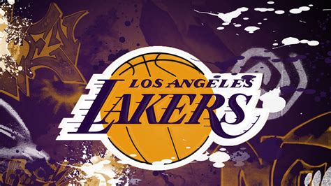 los angeles lakers logo  purple paint background hd lakers wallpapers hd wallpapers id