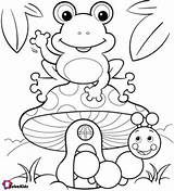 Frog Coloring Pages Cute Printable Spring Cartoon Bubakids Color Printables Toad Time Kids Colouring Number Preschool Frogs Sheets Google Getcolorings sketch template