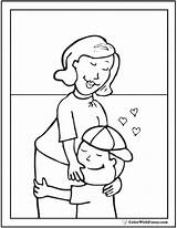 Coloring Mother Mom Pages Son Mothers Printable Sheet Baseball Print Colorwithfuzzy sketch template