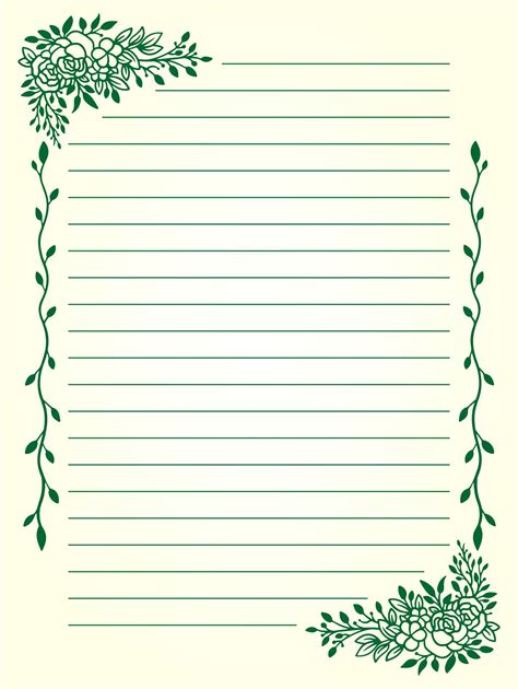 printable writing paper stationery