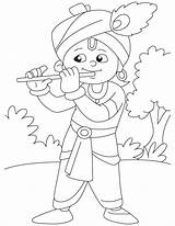 Krishna Coloring Pages Flute Drawing Kids Little His Pencil Colouring Baby Lord Magical Easy Drawings Printable Janmashtami Outline Bestcoloringpages Clipart sketch template