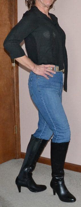 new boots and jeans crossdresser heaven