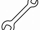 Wrench Clipart Outline sketch template