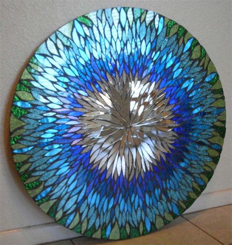 hand made mosaic stained glass mirror by sol sister designs