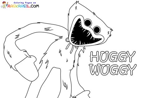 printable cute huggy wuggy coloring pages  kids