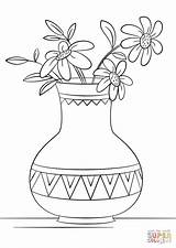 Coloring Vase Letter Pages Flowers Daisy Flower Printable Preschool Van Alphabet Colouring Sheets Supercoloring Template Print Categories Dot Words Choose sketch template