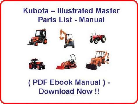 kubota tractor  hsd parts manual illustrated master parts li