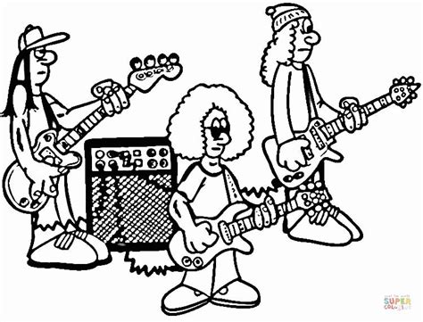 printable rock  roll coloring page coloring home