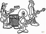 Rock Roll Band Coloring Pages Printable Rehearsal Talent Color Australia Print Online Got Supercoloring Popular Getcolorings Coloringhome sketch template