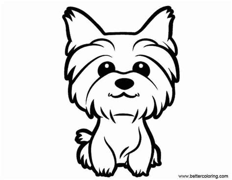 yorkie puppy coloring pages cute yorkie coloring pages