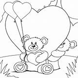 Coloring Heart Teddy Bears Bear Valentine Pages Hearts Colouring Holding Valentines Print Drawing Para Corazones Color Imagenes Getdrawings Seipp Dave sketch template