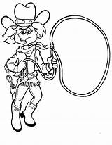 Lasso Cowgirl Coloring Funny Pages Kidsplaycolor Choose Board sketch template