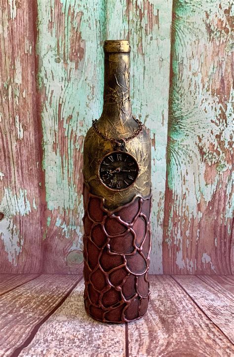 Pin On Decorated Wine Bottles Decoupage Bottles Coffee Bean Bottles