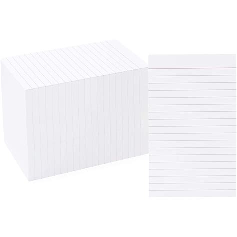 portrait style vertically ruled index cards checklist