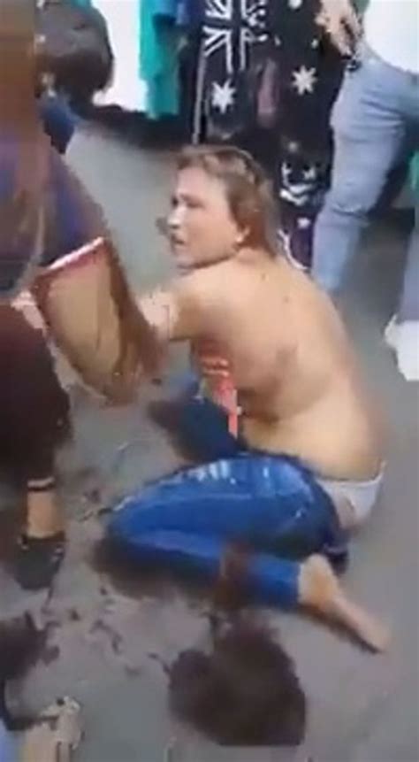 Angry Mob Tear Clothes Off Two Women Suspected Of