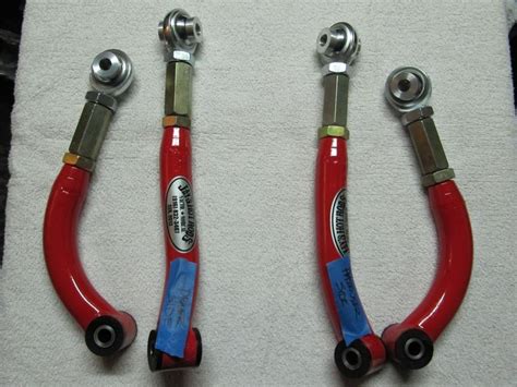 quality brand  adjustable control arms   front  bushings   rear