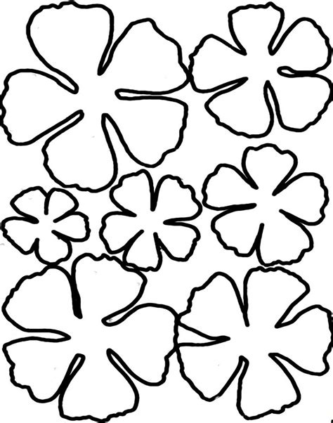 printable flower petal template pattern clipart