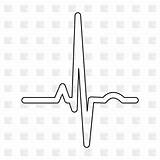 Ekg Vector Rhythm Icon Heart Getdrawings Heartbeat sketch template