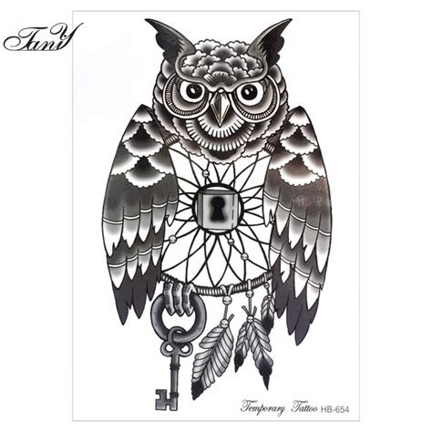 New Simple Desain Hitam Dan Putih Owl 21x15 Cm Berukuran Sexy Keren