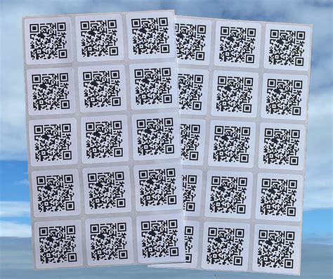 custom qr code mm stickers personalised paper gloss etsy